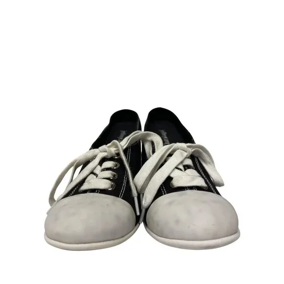 Jeffrey Campbell Women's Shoes Sneaker Heels Black White Slip On Mules 5.5 - Picture 4 of 10